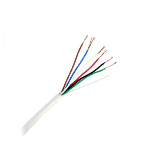 Cable Calibre 22, CMR, 6 Conductores,  305 metros, Color Blanco