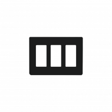 Placa de pared 3 espacio, para atenuador (dimmer), switch ó control remoto PICO inalámbrico.