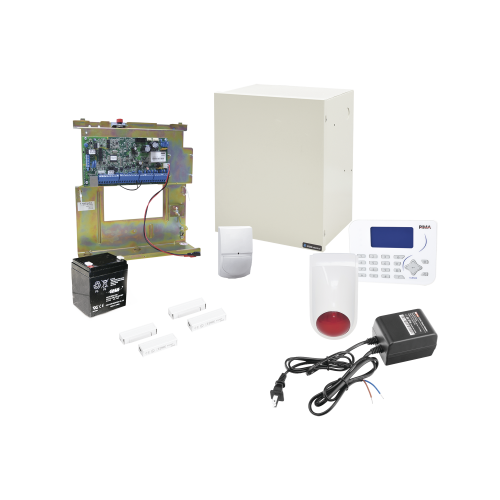 Kit de Alarma con Sensores cableados, Conexión IP con App PIMALINK2.0 Gratis!