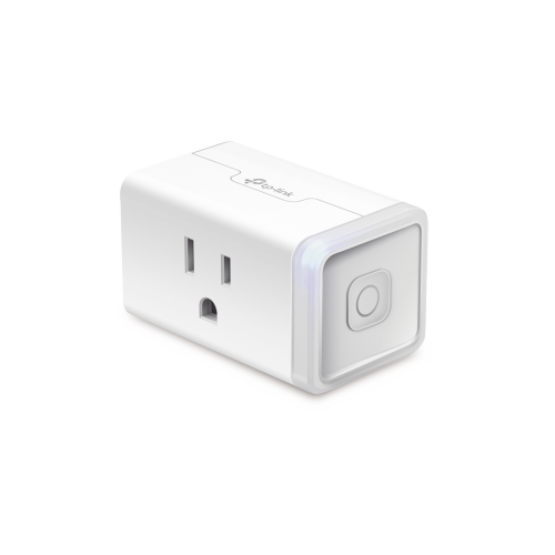 Mini tomacorriente inteligente Wi-Fi, 100 - 120V~, 50/60Hz, 15.0A, compatible con Amazon Alexa y Google Assistant, color blanco.