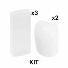 KIT Básico Sensores Inalámbricos - Incluye 3 Contactos Magnéticos y 2 PIR - Compatibles con Honeywell y PRO4GLTEM
