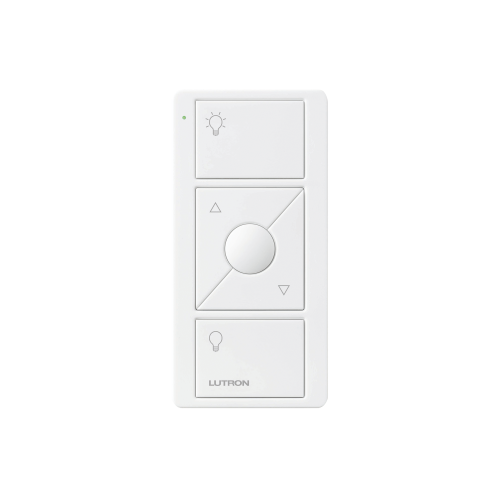 Control remoto PICO 3 botones encender/apagar, subir/bajar intensidad, color blanco, complemente con un atenuador.