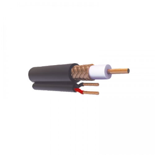 Cable coaxial x mto tipo cca + 2 hilos calibre 20.
