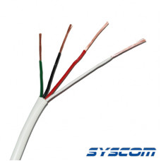 Bobina de cable de 305 metros, 2 pares calibre 22, de color blanco para aplicaciones de Alarma/Control de Acceso/Automatización/ Interfonos y Tv porteros.