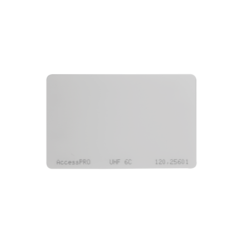 Tag UHF tipo Tarjeta para lectoras de largo alcance 900 MHZ / EPC GEN 2 / ISO 18000 6C / No imprimible / Incluye porta tarjeta