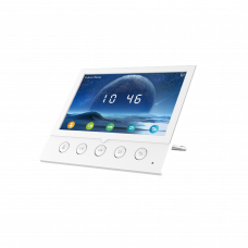 Monitor IP/SIP para interior, Wi-Fi, pantalla a color de 7, audio de 2 vías, PoE, 8 interfaces de entrada de alarma.