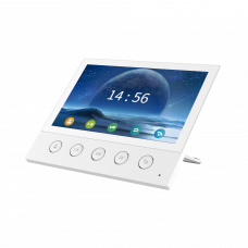 Monitor IP/SIP para interior, Wi-Fi, pantalla táctil de 7, audio de 2 vías, PoE, 8 interfaces de entrada de alarma.