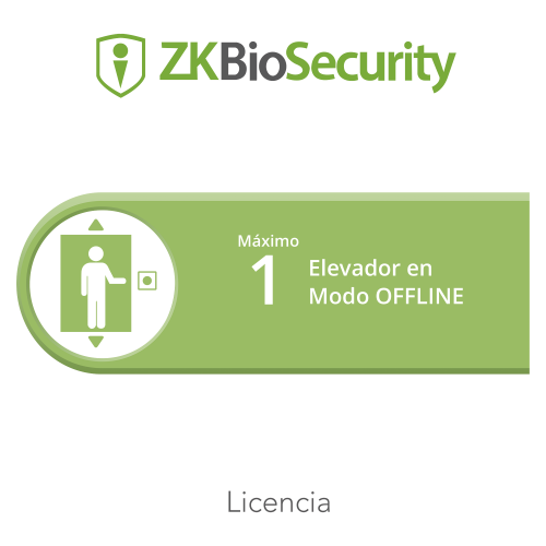 Licencia para ZKBiosecurity para control de 1 cabina de elevador en modo OFFLINE