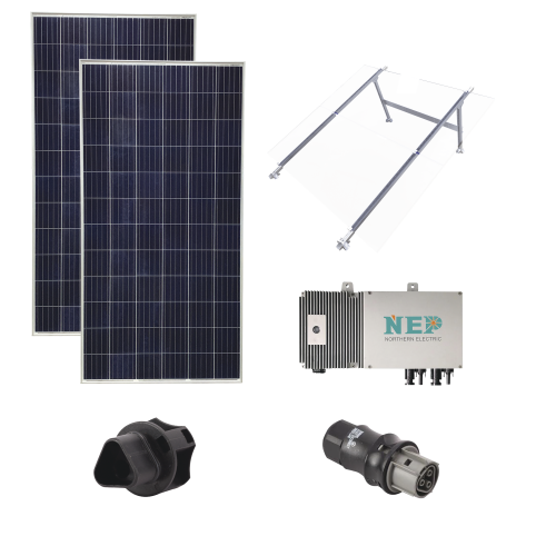 Kit Solar para Interconexión de 550 W de Potencia, 127 Vca con Microinversores y Paneles Policristalinos.