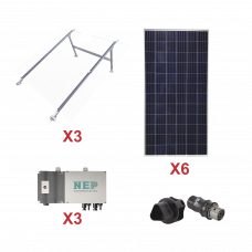 Kit Solar para Interconexión de 1.65 KW de Potencia, 220 Vca con Micro Inversores y Paneles Policristalinos.