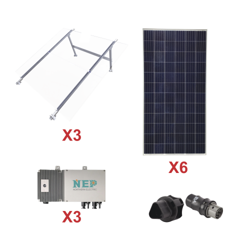 Kit Solar para Interconexión de 1.65 KW de Potencia, 220 Vca con Micro Inversores y Paneles Policristalinos.