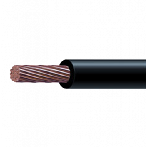Cable 8 awg  color negro,Conductor de cobre suave cableado. Aislamiento de PVC, autoextinguible.