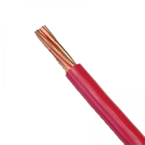 Cable 8 awg  color rojo,Conductor de cobre suave cableado. Aislamiento de PVC, auto extinguible.