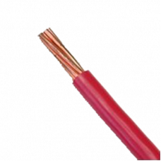 Cable 10 awg  color rojo,Conductor de cobre suave cableado. Aislamiento de PVC, auto extinguible.