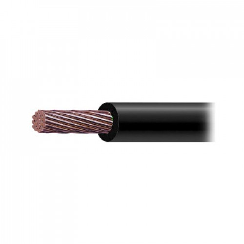 Cable de Cobre Recubierto THW-LS Calibre 1/0 AWG 19 Hilos Color Negro (100 metros).