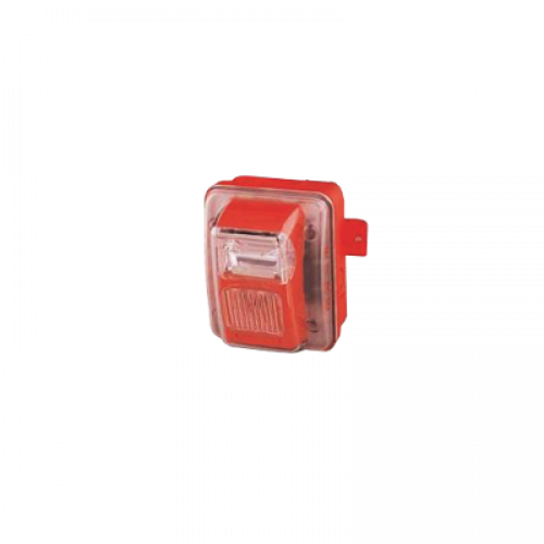 Cubierta para instalar sirenas estrobo en exterior compatible con estrobos sirenas Hochiki color rojo