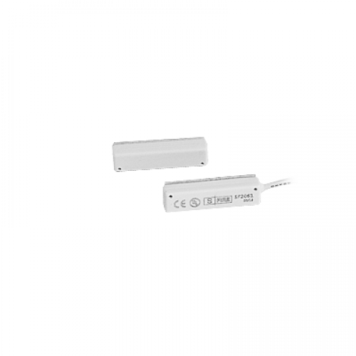 Contacto magnético UL CE para puertas y ventanas con cable de 45 cm color blanco