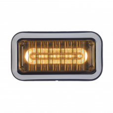 Luz perimetral de advertencia Prizm II con bisel 7x 3, lente claro, LED color ámbar