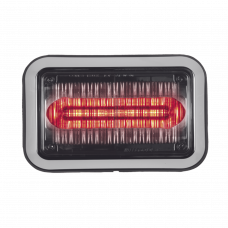 Luz perimetral LED PriZm ? II de 4x6 con bisel, lente transparente y color REF8, rojo