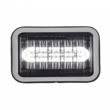 Luz perimetral LED PriZm ? II de 4x6 con bisel, lente transparente y color REF8, Claro