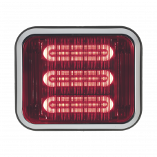 Luz perimetral LED PriZm ? II de 7x9 con bisel, lente y LED de color rojo