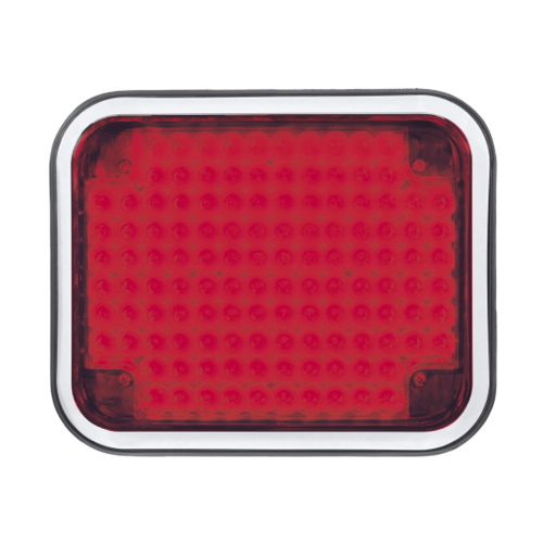 Luz perimetral LED roja 7x9 con bisel