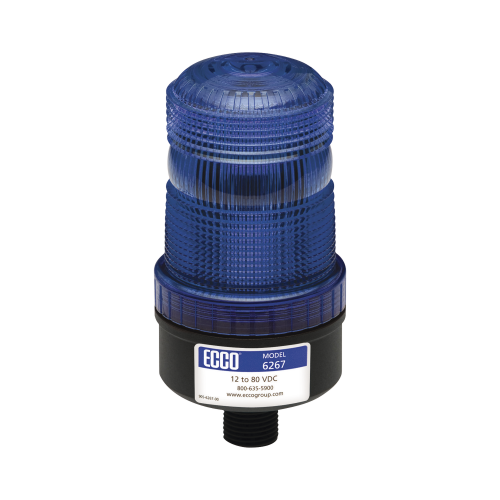 Mini baliza de LED color azul montaje permanente SAE Clase III