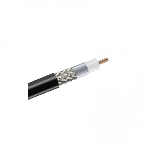 Cable Coaxial Andrew tipo RG-8/U de Malla (LMR400), Conductor Central de Aluminio Sólido de 2.74 mm con Baño de Cobre (Cal.10), 95% Blindaje Malla de Cobre Estañado + 100% Cinta Duobond II y Dieléctrico en Espuma de PE.