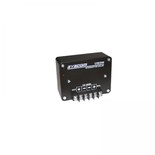 Interruptor solar 12 VCD con capacidad de 10 Amp.