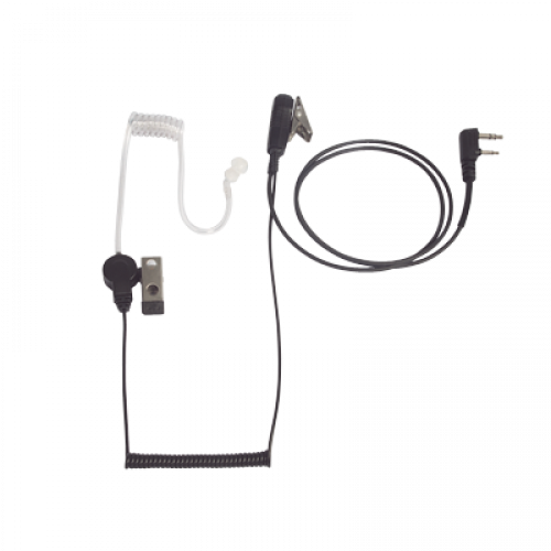 Micrófono - Audífono de Solapa con Tubo Acústico Transparente. Para KENWOOD Serie G/ 3230/ 2102G/ 2202L/ 2212L/ 2170/ 2360/ 2302/ 2312/ 2000/ 2402/ NX-220 / NX-240. Con tubo acústico de PU (material flexible).