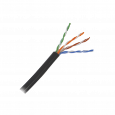 Tramo de cable de 10 m Cat5e con gel para exterior, color Negro, para aplicaciones en sistemas de redes de datos y cableado estructurado.Uso intemperie. (RETAZO DE 10MTS)