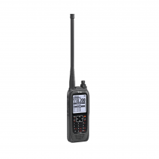 Radio portátil aéreo VHF con display de 2.3 pulgadas y teclado, 6W (PEP) de potencia.
