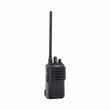 Radio portátil analógico en rango de frecuencia 136-174 MHz, 5W de potencia de RF, 16 canales. Incluye: antena, cargador, batería y clip