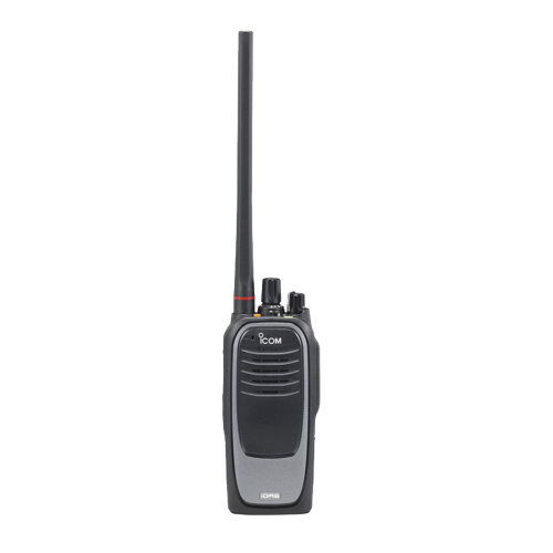 Radio digital NXDN sin pantalla en la banda de UHF, rango de frecuencia 380-470MHz, sumergible IP68, con encriptación DES, GPS,  bluethooth, grabador de voz, 32 canales. no incluye cargador ni antena.