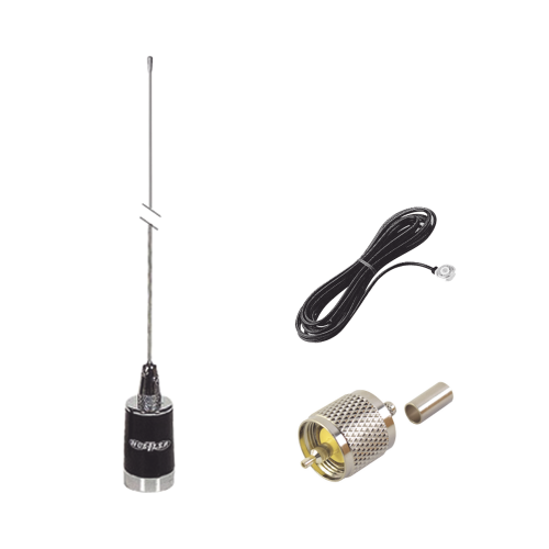 kit de antena móvil en VHF 148-174 MHZ, Incluye LMG150 + CHMB + RFU505