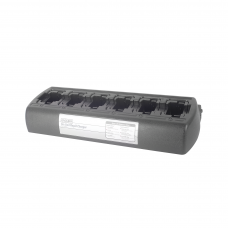 Multicargador rápido de escritorio de 6 cavidades para radios MotorolaXTS1500 / XTS2500 / MT1500 / PR1500. Para uso con baterías Ni-Cd, Ni-MH, Li-Ion, Li-Po.
