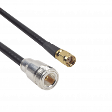 Cable LMR-240UF (Ultra Flex) de 60 cm con conectores N Hembra y SMA Macho Inverso.