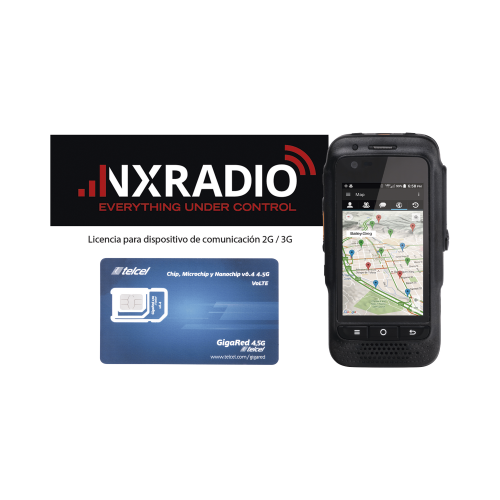 KIT TE580PLUS + Licencia NXRADIO + SIM Telcel 1GB