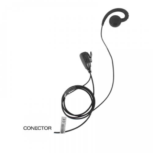 Micrófono de solapa con audífono ajustable al oído para HYT TC-610P/TC-780