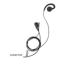Micrófono de solapa con audífono ajustable al oído para  Motorola HT-750/ 1250/ 1550/ PRO-5150/ 5550/ 7150.