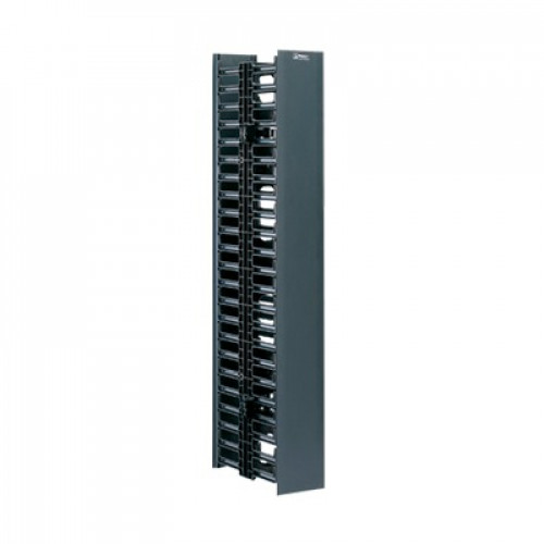 Organizador Vertical Doble para Rack Abierto de 45 Unidades, Capacidad de 262 Cables (Cat6), 4in de Ancho