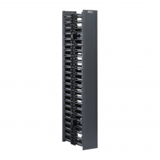 Organizador Vertical Doble para Rack Abierto de 45 Unidades, Capacidad de 317 Cables (Cat6), 6.7in de Ancho