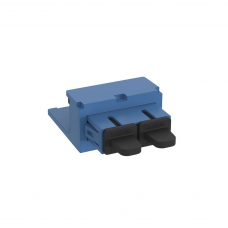 Módulo Acoplador SC Duplex, para Fibra Óptica Monomodo OS1/OS2, Tipo Mini-Com, Color Azul