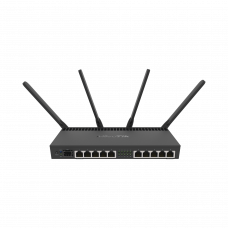Router con Wi-Fi 4x4 MU-MIMO, hasta 2 watts de potencia, antenas de 3 dBi, 10 puertos Gigabit, 1 Puerto SFP+