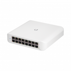 Switch UniFi Lite Administrable PoE de 16 Puertos 10/100/1000 Mbps (8 puertos 802.3af/at), 45 W