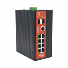 Switch Industrial administrable de 8 puertos Gigabit Ethernet con PoE 802.3af/at y 24V Pasivo + 2 SFP Gigabit, 240 W
