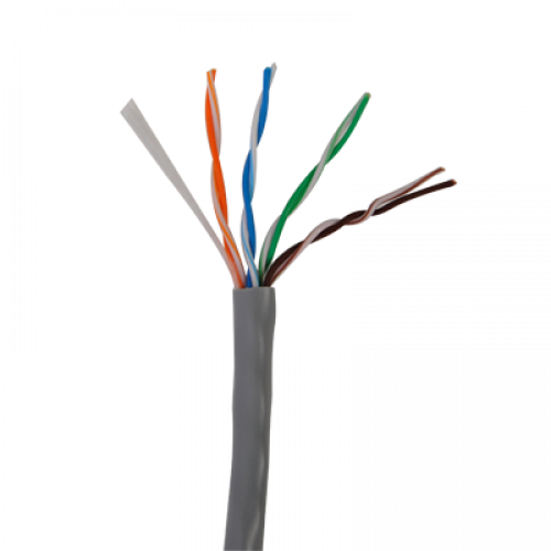 Cable Cat5e CCA Aplicación para Interior Color Gris.