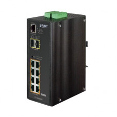 Switch Industrial Administrable Capa 2+ 8 puertos PoE 802.3at gigabit, 2 puertos SFP
