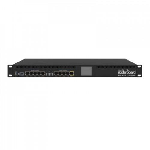 RouterBoard, CPU 2 Núcleos, 10 Puertos Gigabit Ethernet, 1 Puerto SFP, 1 GB Memoria, Licencia Nivel 5, Montaje Rack