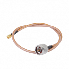 Cable RF de 60 cm tipo RG-142/U, conectores N Macho y SMA Macho Inverso (Hasta 8 GHz).